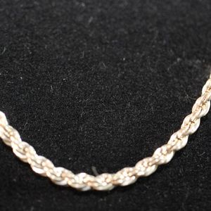 Sterling Silver 925, Rope Chain Necklace